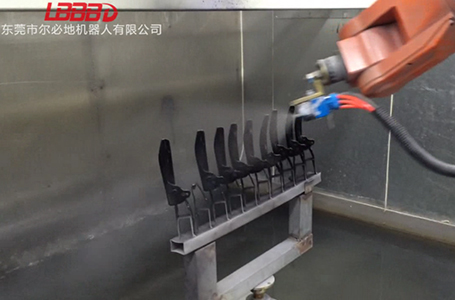 爾必地門把手噴涂機(jī)器人案例